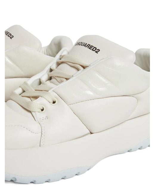 DSquared² White Inflated-Effect Low-Top Sneakers for men