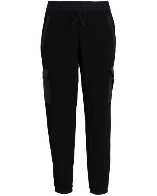 EA7 Black Mid-rise Track Trousers for men