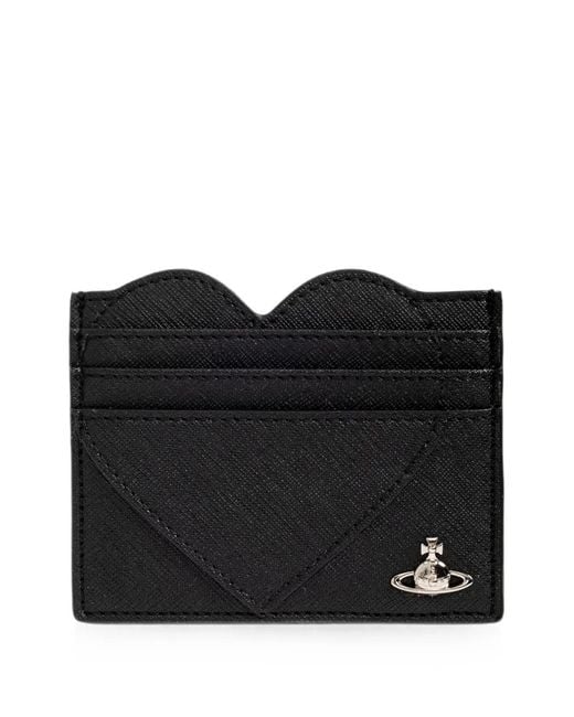 Vivienne Westwood Black Heart-Shape Orb Card Holder