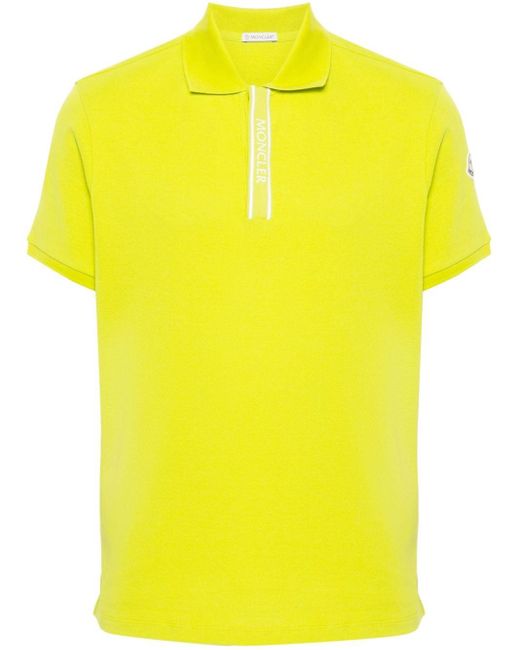 メンズ Moncler ロゴ ポロシャツ Yellow