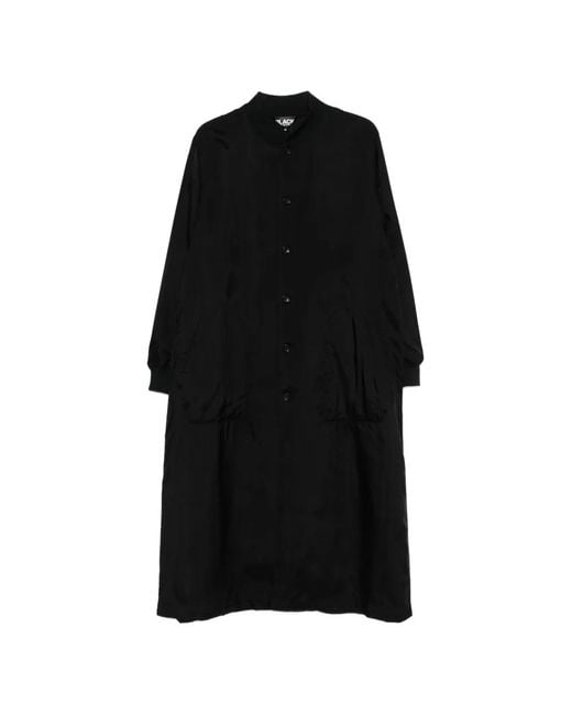COMME DES GARÇON BLACK Black Single-Breasted Buttoned Coat