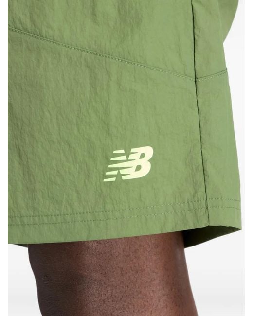 New Balance Green Castlefield Woven 7" Shorts for men