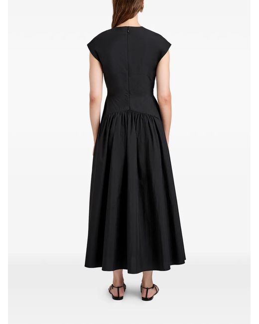 Proenza Schouler Black Nyssa Gathered-Detail Maxi Dress