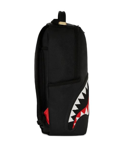 Sprayground Knit Commander Rucksack mit Haifischmund in Black für Herren