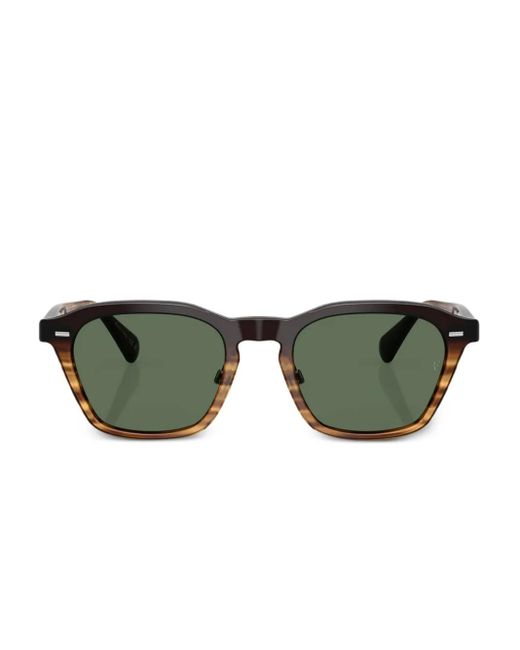 Oliver Peoples スクエアフレーム サングラス Green