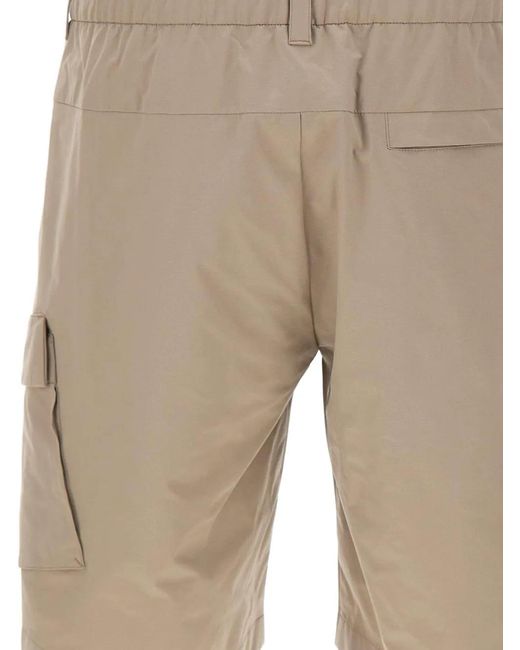 Herno Natural Polyester Cargo Shorts for men