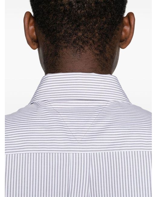 Striped cotton shirt Bottega Veneta pour homme en coloris White