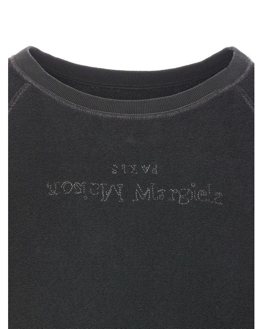 Maison Margiela Sweatshirt Mit Logo-Stickerei in Black für Herren
