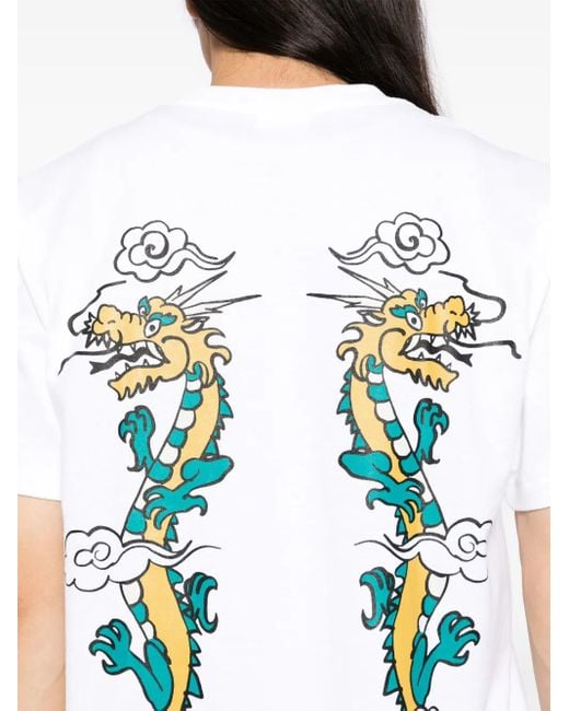 A Bathing Ape White Souvenir Dragon T-Shirt for men