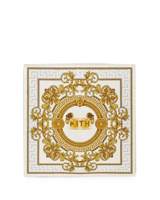 Versace Metallic Barocco-Pattern Scarf for men