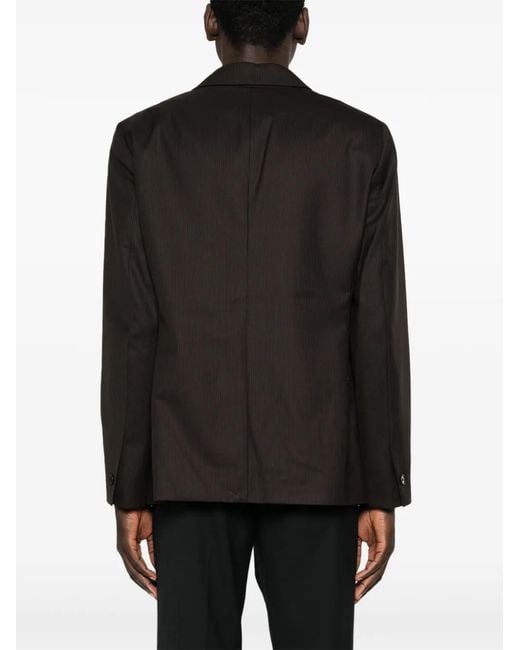 AllSaints Black Thorpe Pinstripe Blazer for men