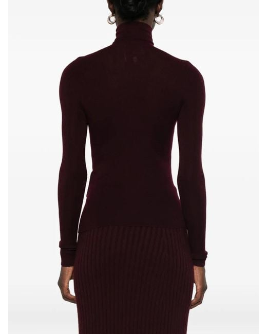 Bompard Purple Long-Sleeves Sweater