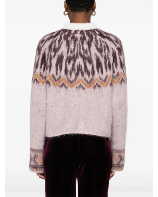 Forte Forte Pink Patterned Button-Up Cardigan