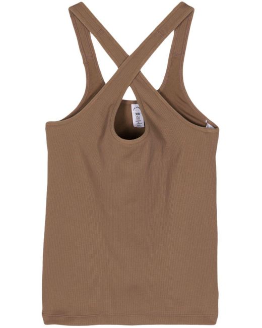 The Upside Brown Lenny Criss-cross Back Performance Top