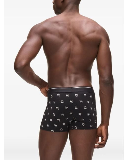 Set Boxer E Calzini Ikon di Karl Lagerfeld in Black da Uomo