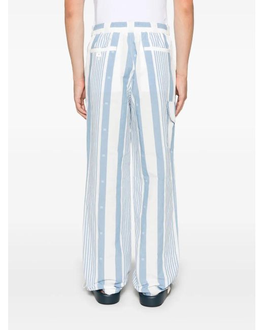 Givenchy Blue 4G-Striped Trousers for men
