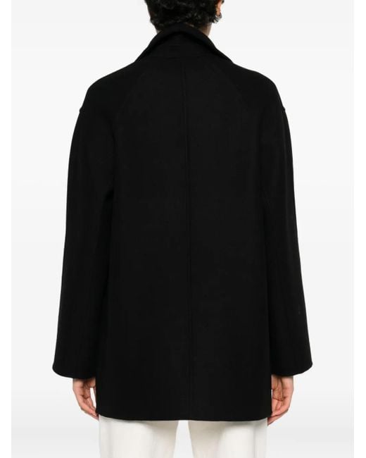 The Row Black Azuron Double-Breasted Coat