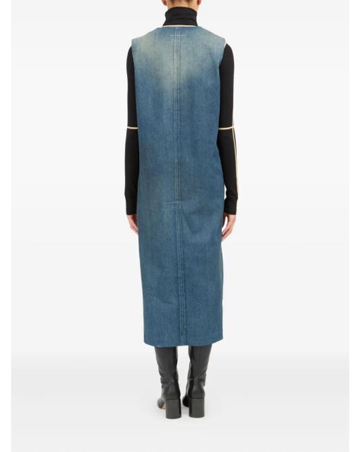 MM6 by Maison Martin Margiela Cotton Midi Dress Blue
