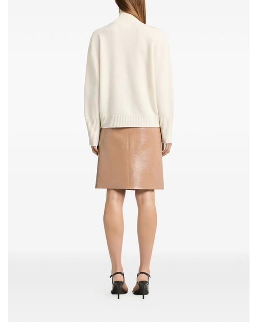 Courreges White High-Neck Knitted Sweater