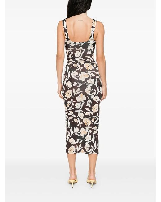 Patrizia Pepe White Floral-Print Dress