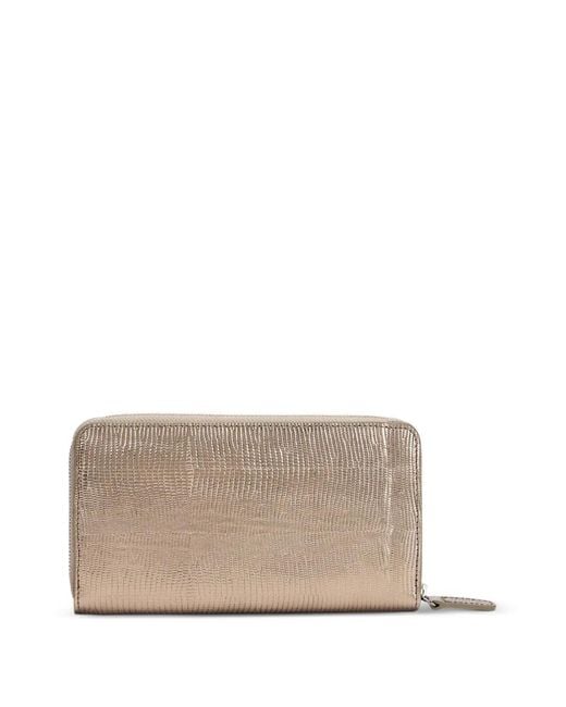 Roberto Cavalli Gray Reptile-Effect Wallet