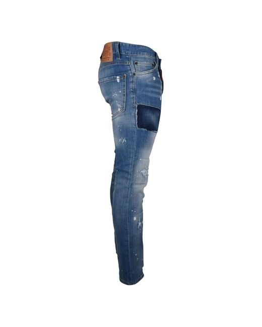 DSquared² Gerafelde Jeans in het Blue voor heren