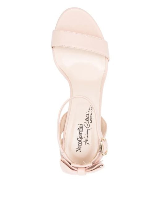 Nero Giardini White 100 Mm Bow-Detail Stiletto Sandals