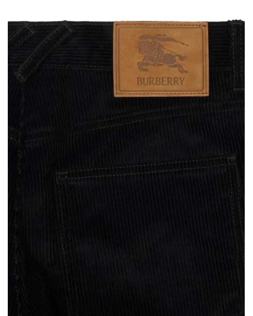 Pantalon En Velours Côtelé Burberry pour homme en coloris Black