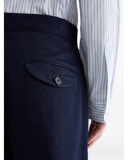 Jil Sander Blue Tapered-Leg Cropped Jeans for men