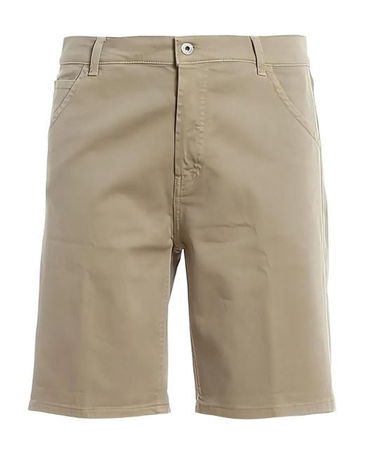 Bermuda Con Logo di Dondup in Natural da Uomo