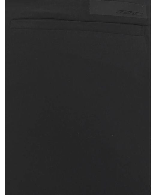 Rrd Black Terzilight Logo-Patch Turn-Up Trousers for men