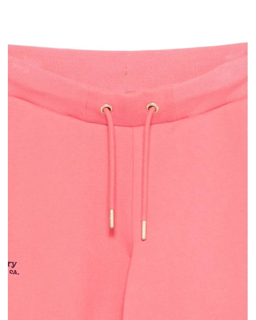 Superdry Pink Drawstring-Fastening Track Pants