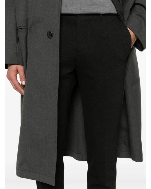 PT Torino Black Straight-Leg Trousers for men