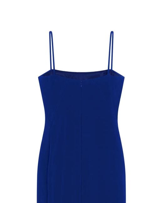 Givenchy Blue Sliced Long Slashed Dress