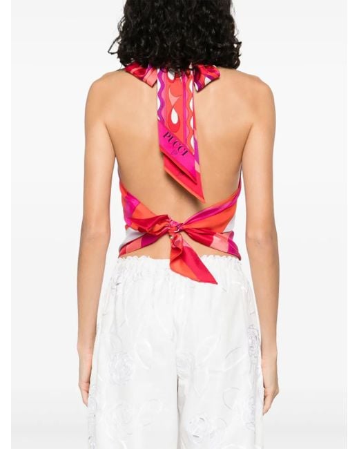 Emilio Pucci Pink Graphic-Print Top