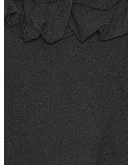 ROTATE BIRGER CHRISTENSEN オフショルダー ラッフルミニドレス Black
