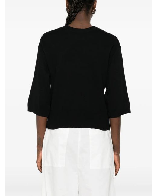 Allude Black Pull À Manches Courtes
