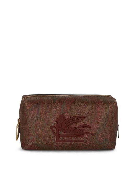 Etro Brown Clutch Bag With Logo for men