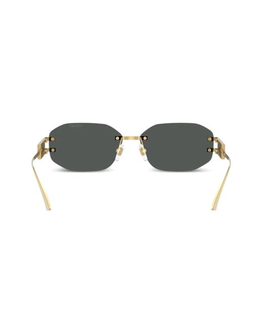 Versace Metallic Geometric-Frame Sunglasses