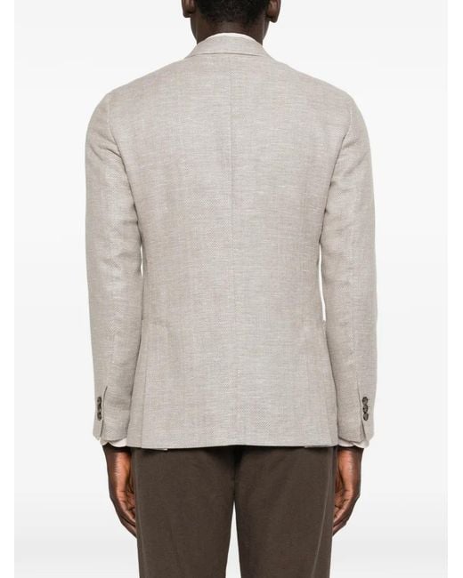 Lardini Gray Blazer À Simple Boutonnage for men