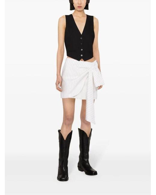 MSGM Black Button-Up Tailored Waistcoat