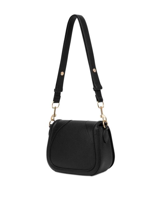 Love Moschino Black Logo-Plaque Shoulder Bag