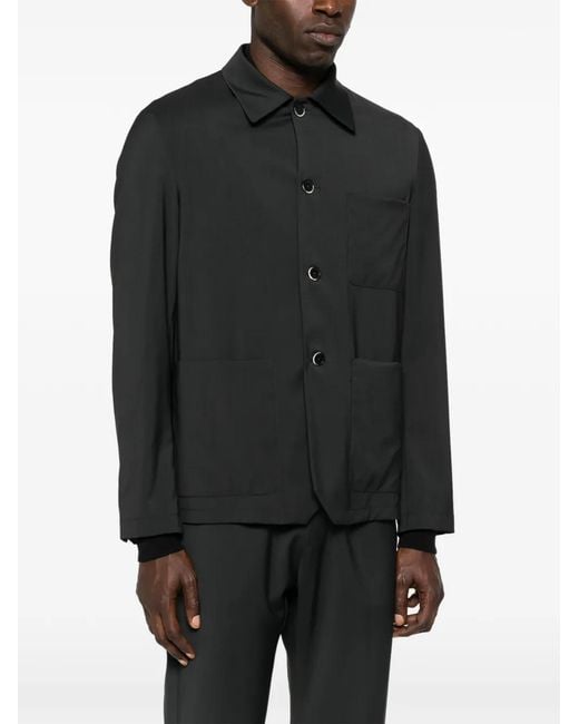 Barena Black Surchemise À Boutonnière for men