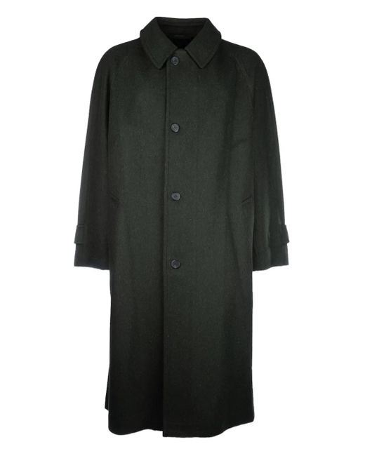 Prada Geknöpfter Mantel mit Raglanärmeln in Black für Herren