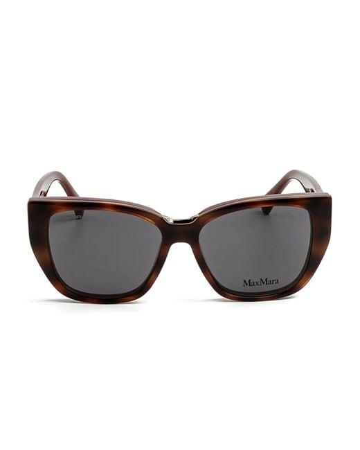 Max Mara Gray Cat-Eye Frame Glasses