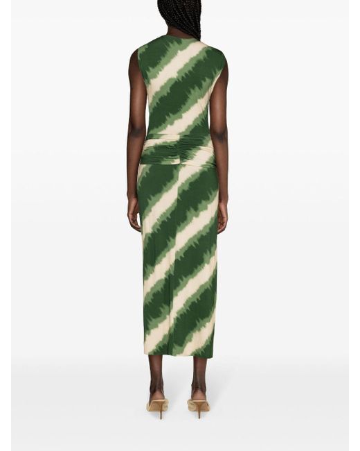 Johanna Ortiz Green Wrapped In Color Dress
