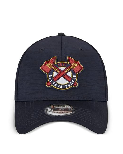 KTZ Blue 39Thirty Atlanta Braves Clubhouse Flex Fit Cap for men