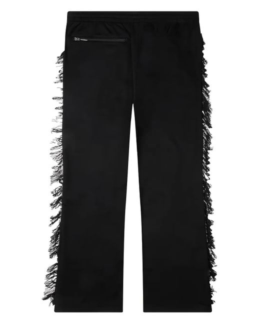 Needles Black Fringe-detail Trousers for men