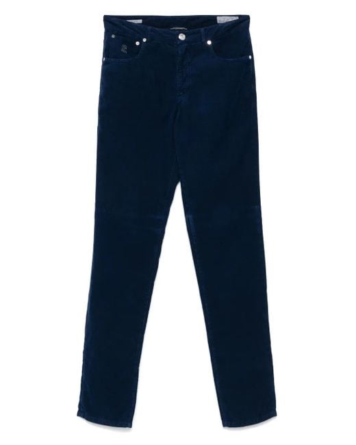 Pantalones con cinturilla elástica Brunello Cucinelli de hombre de color Blue