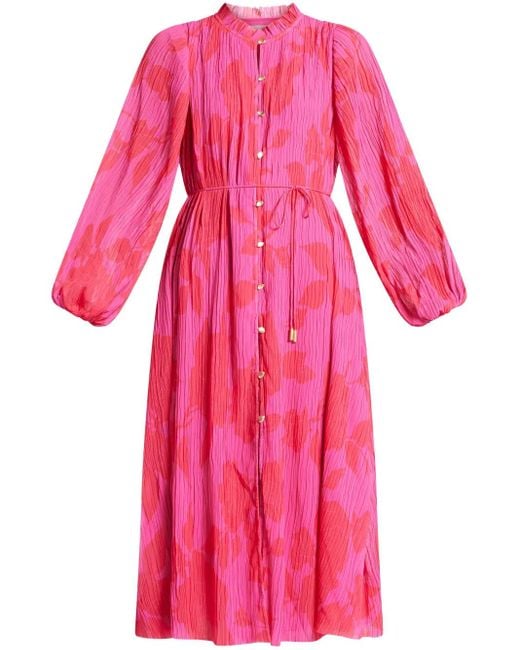 Aje. Pink Pelmet Midikleid